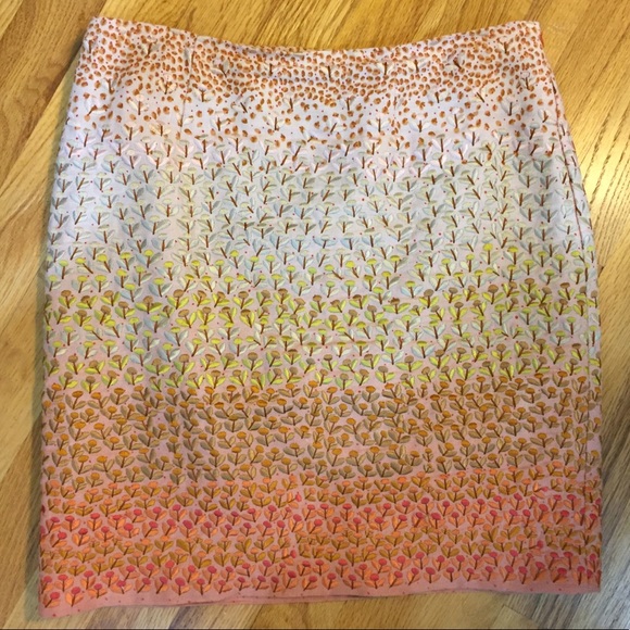 anthropologie hd in paris ombre petals skirt peach - Picture 2 of 7